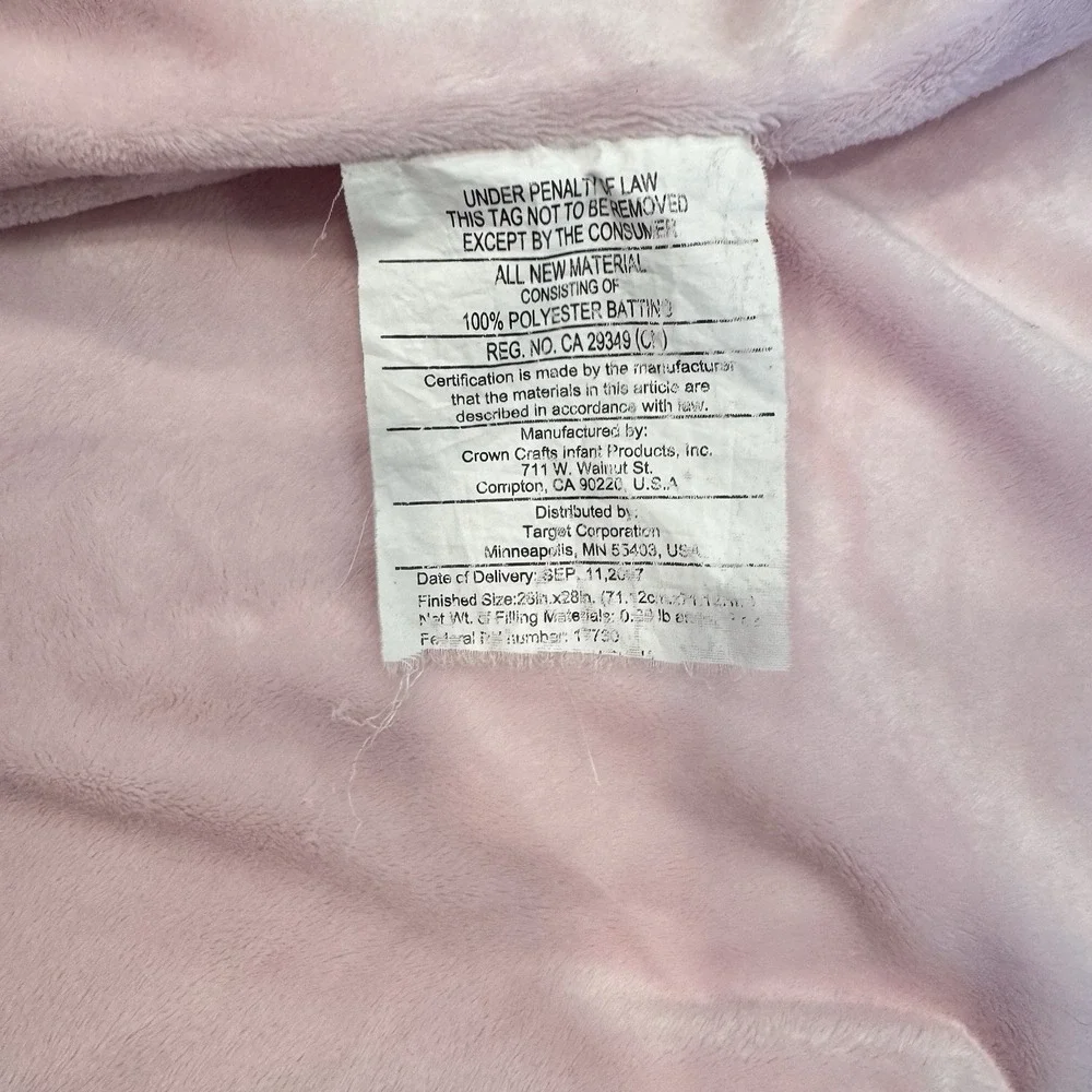 Vintage Winnie the Pooh small pink blanket‎ 26x28 in